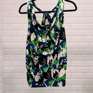 The Limited Blue/Green Multi Pattern Tank, Size XS